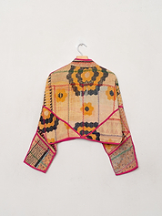 The Kaira Cropped Quilted Patchwork Kantha Jacket Wholesale