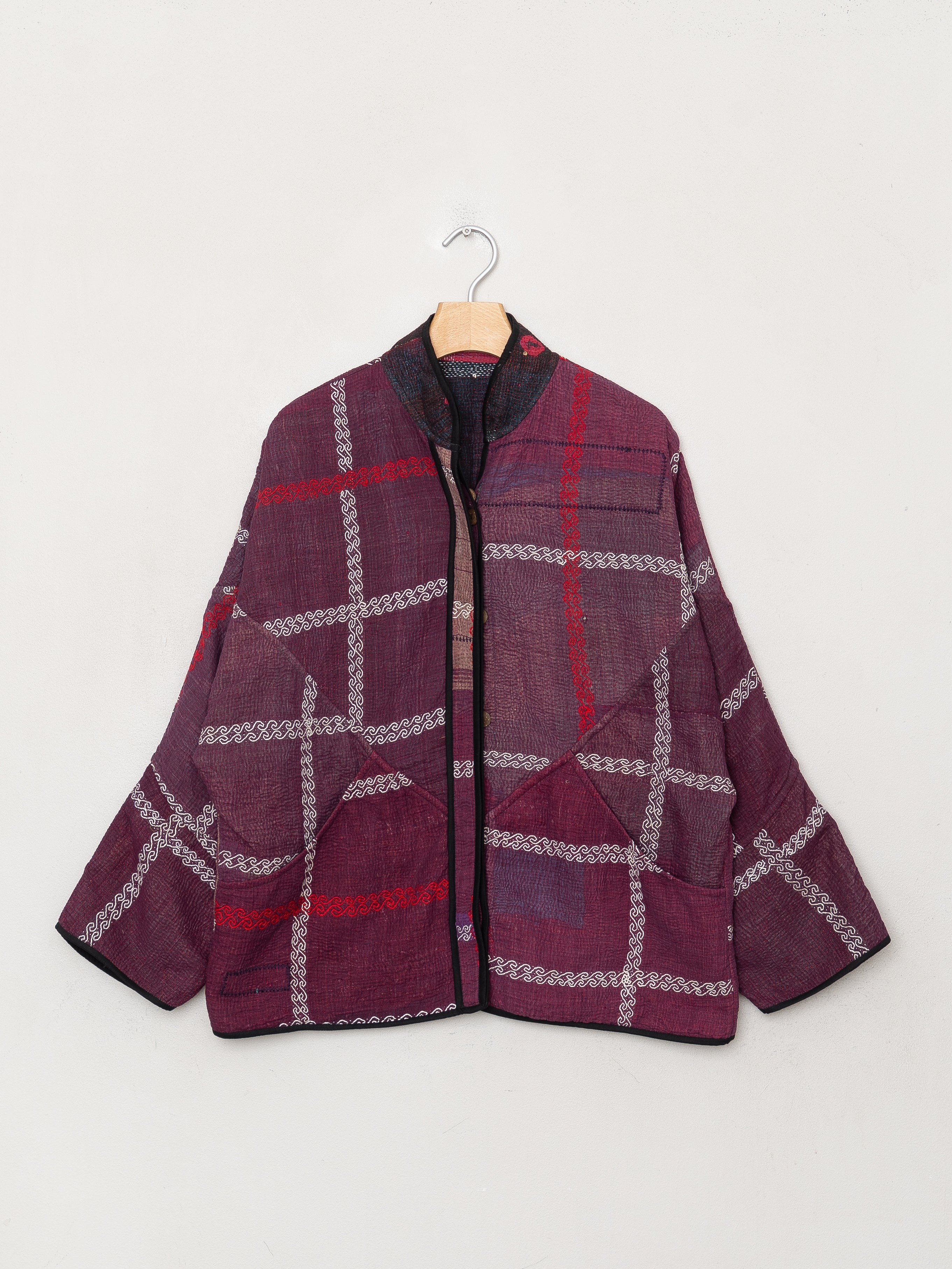 The Ladhiya Quilted Patchwork Kantha Jacket