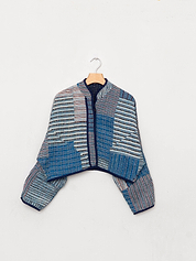 The Kaira Cropped Patchwork Ralli Quilt Jacket