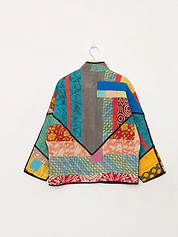 The Ladhiya Petite Quilted Patchwork Kantha Jacket