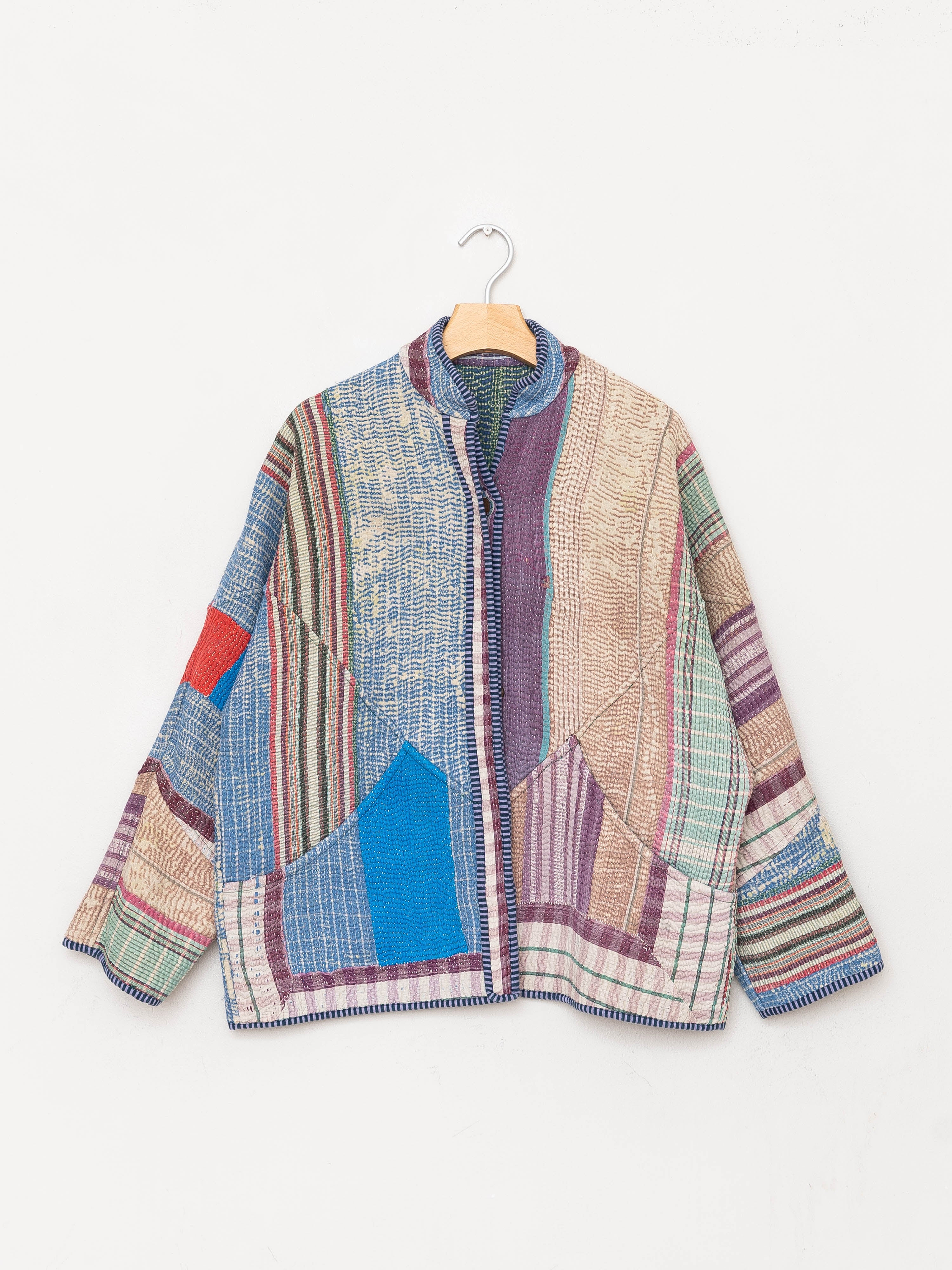 The Ladhiya Quilted Patchwork Kantha Jacket