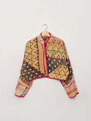 The Kaira Cropped Quilted Patchwork Kantha Jacket Wholesale