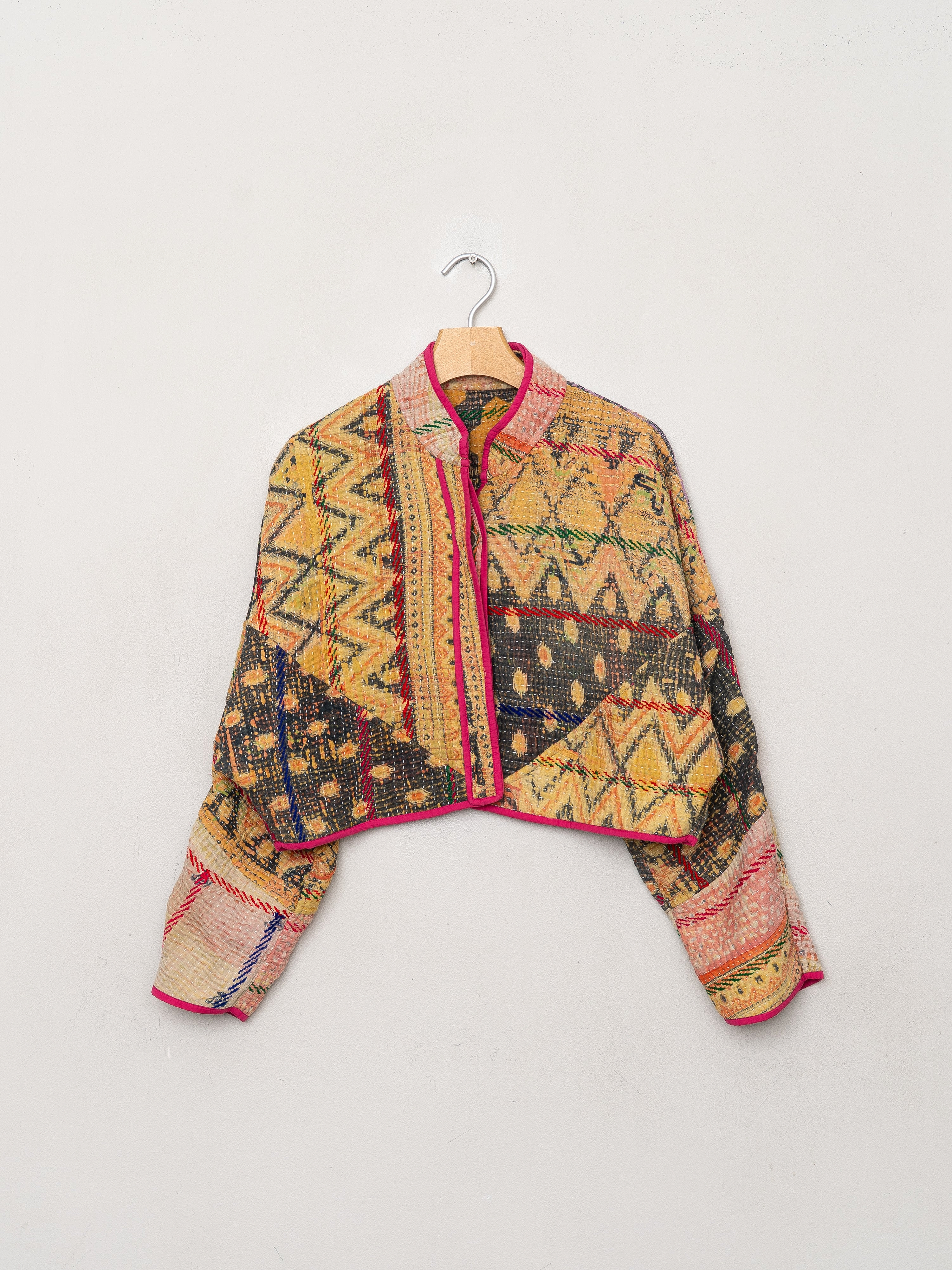 The Kaira Cropped Quilted Patchwork Kantha Jacket Wholesale