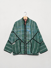 The Ladhiya Quilted Patchwork Kantha Jacket