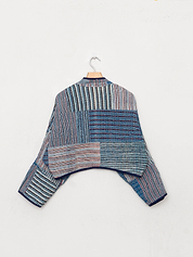 The Kaira Cropped Patchwork Ralli Quilt Jacket