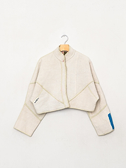 The Kaira Cropped Quilted Patchwork Kantha Jacket