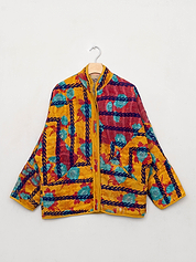 The Ladhiya Quilted Patchwork Kantha Jacket