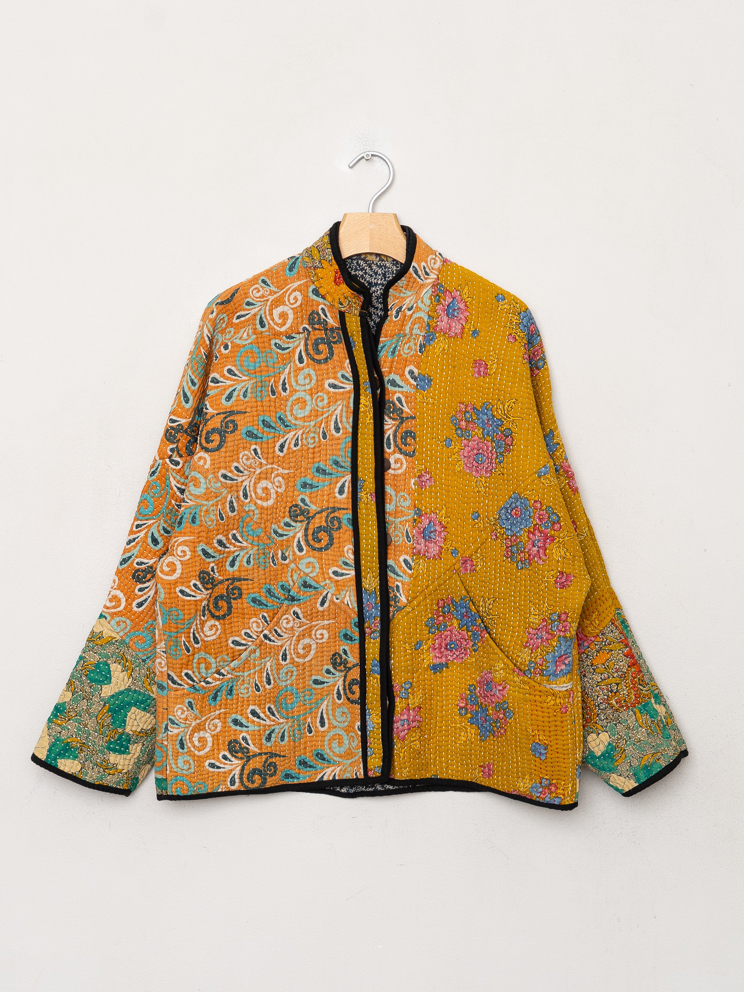 The Ladhiya Quilted Patchwork Kantha Jacket