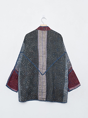 The Narmada Quilted Indigo Kantha Jacket