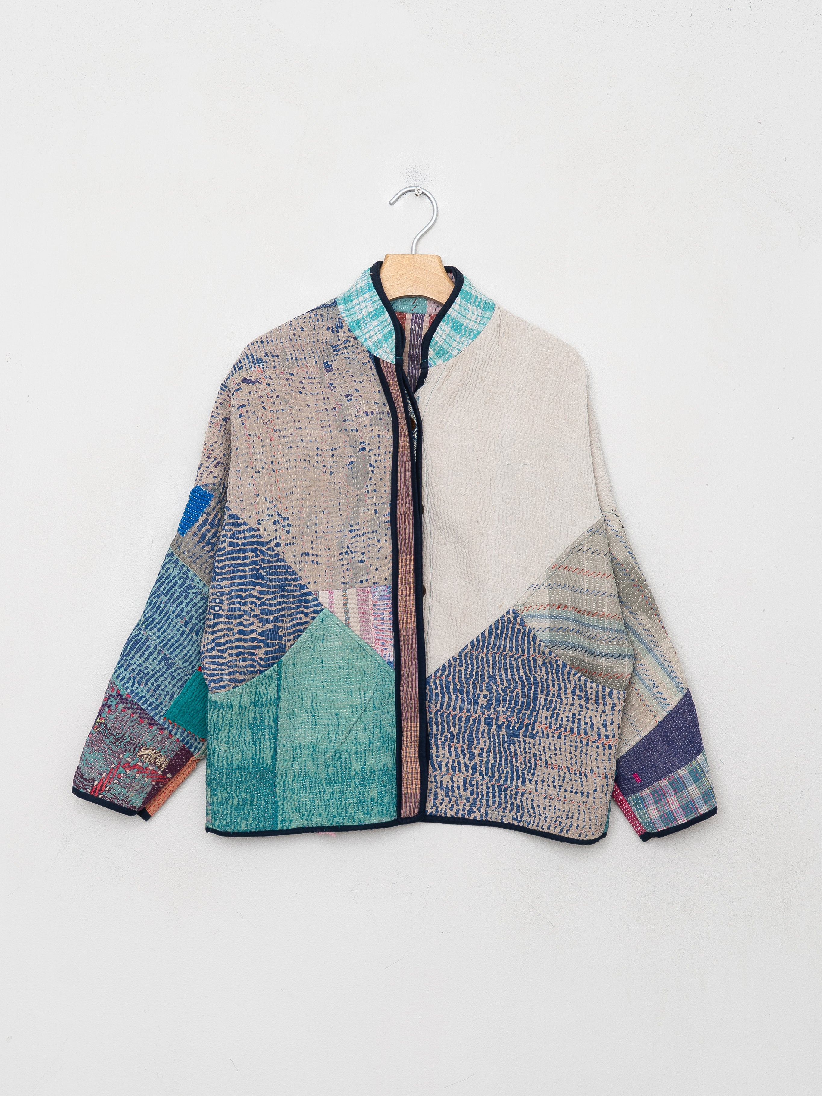 The Ladhiya Petite Quilted Patchwork Kantha Jacket