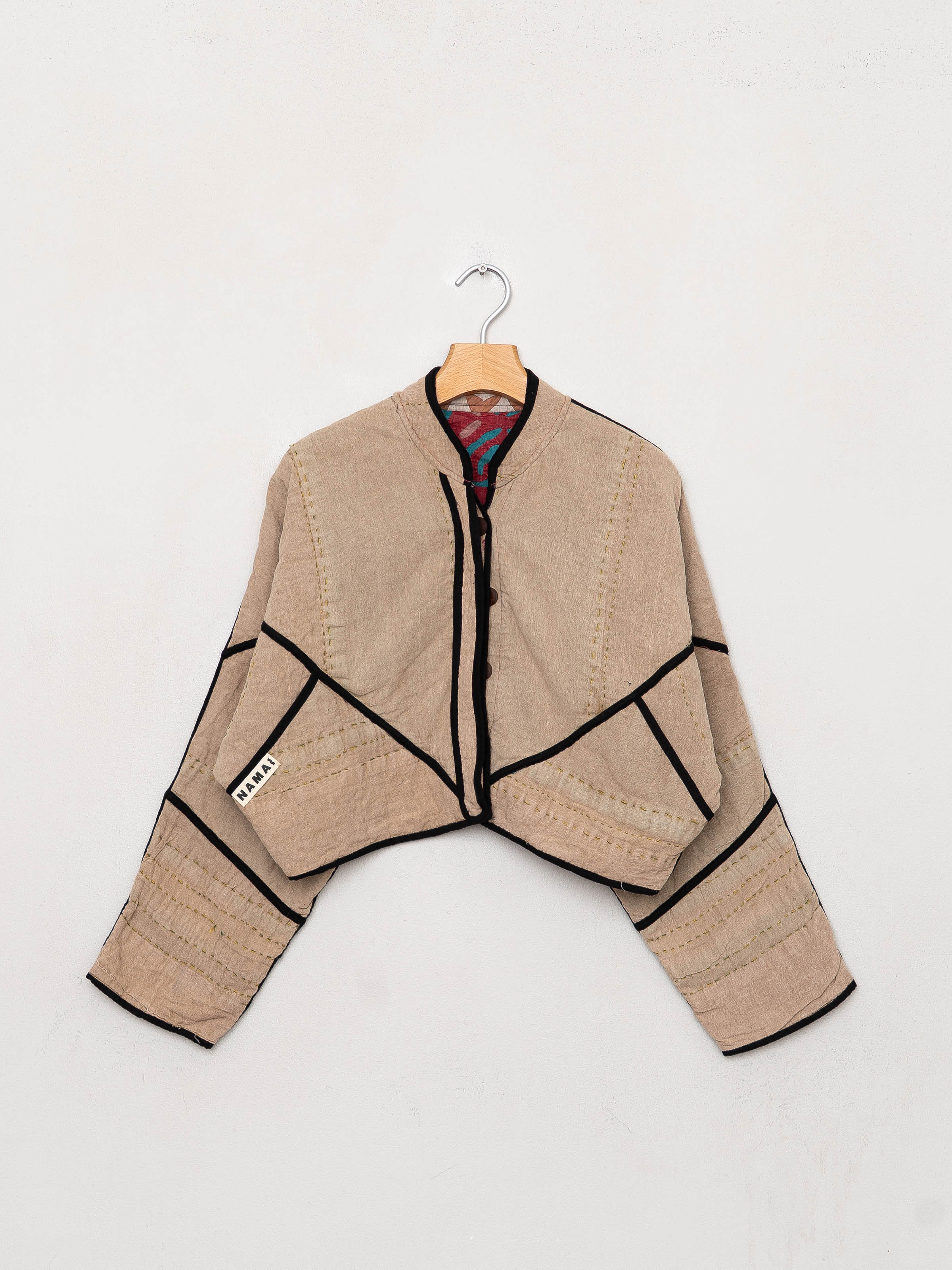 The Kaira Cropped Suzani Cut Out Kantha Jacket