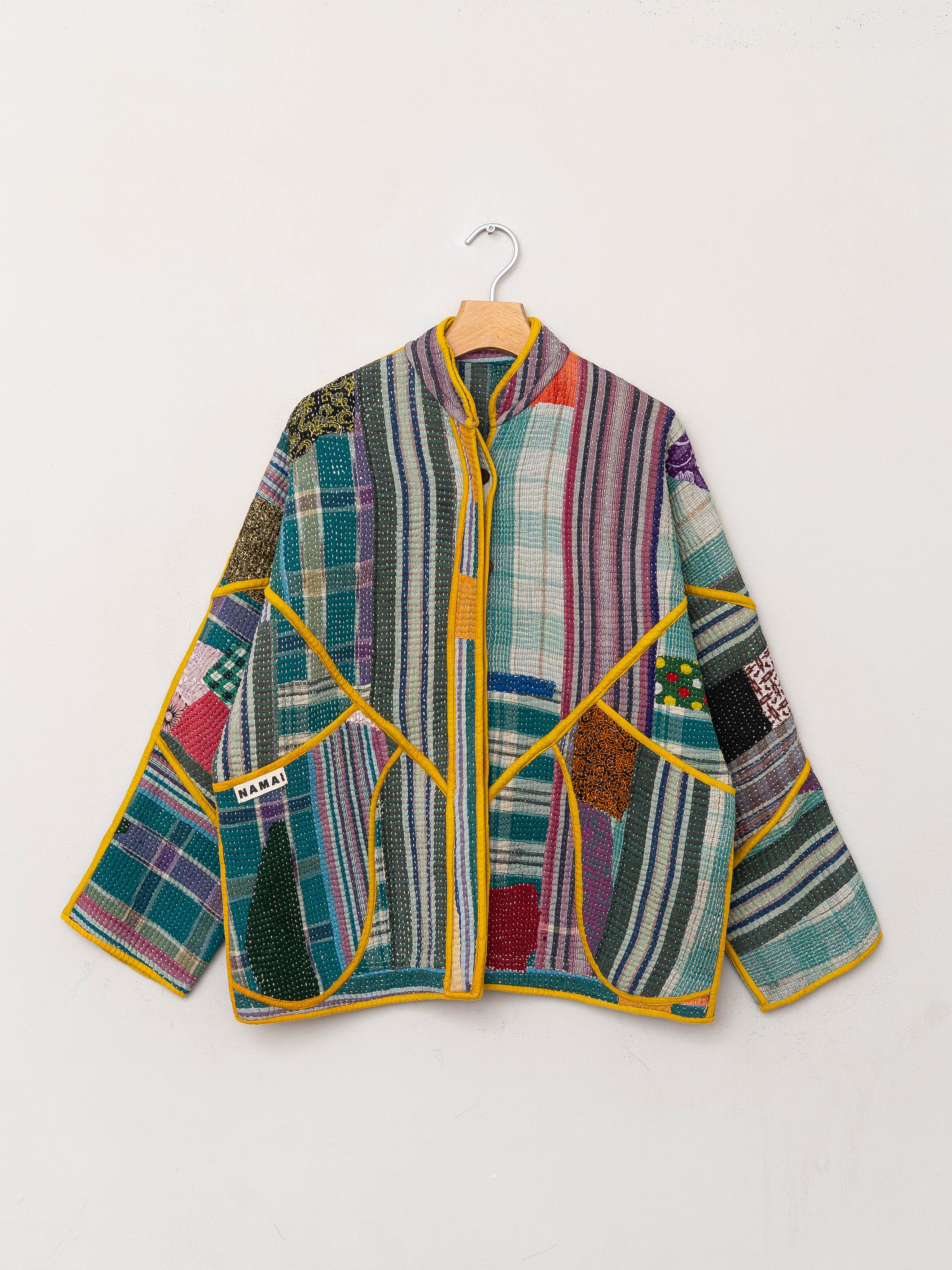 The Ladhiya Quilted Patchwork Kantha Jacket