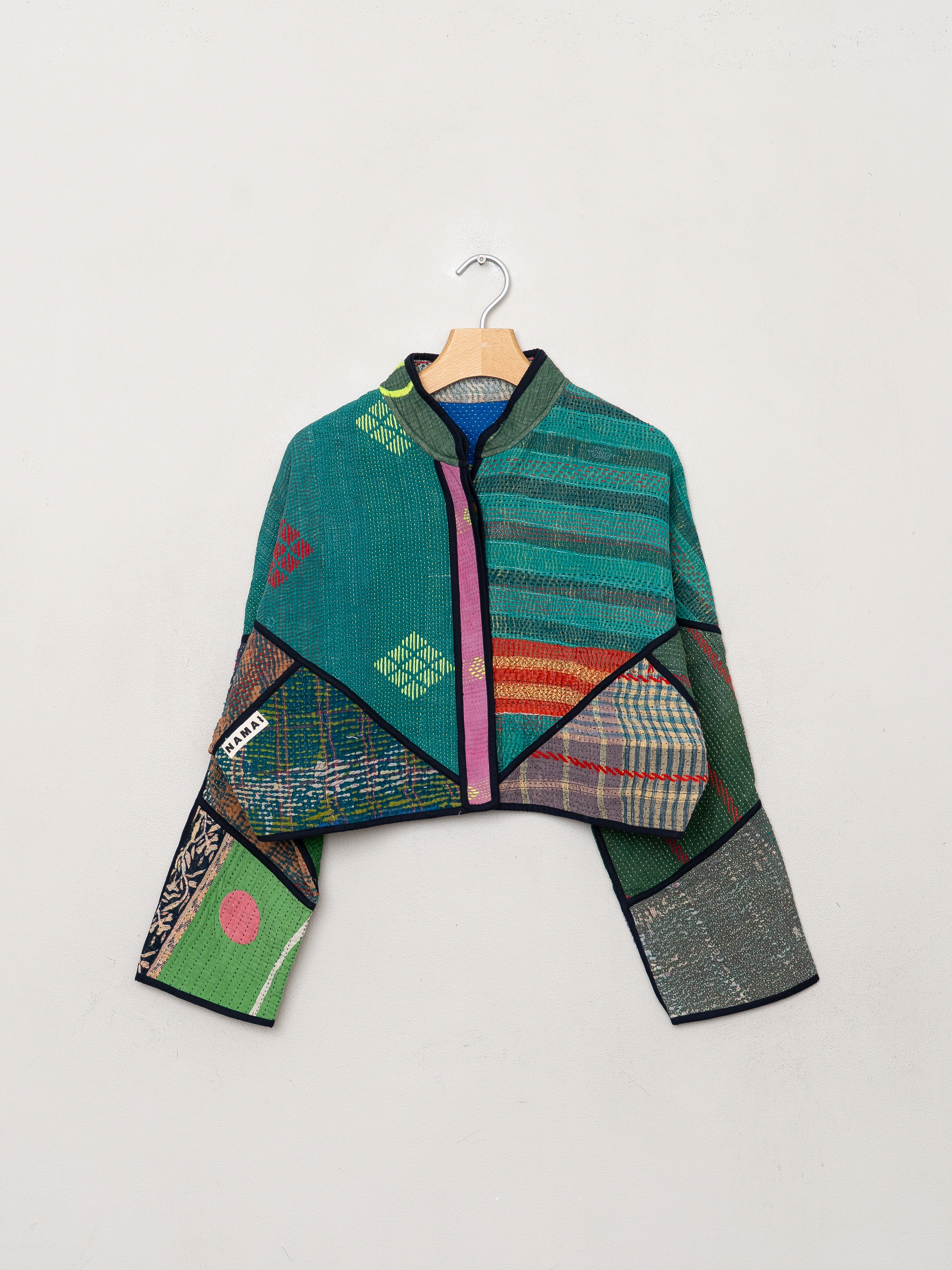 The Kaira Cropped Quilted Patchwork Kantha Jacket Wholesale