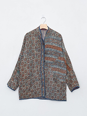 The Narmada Quilted Indigo Kantha Jacket