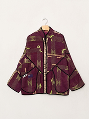 The Ladhiya Quilted Patchwork Kantha Jacket