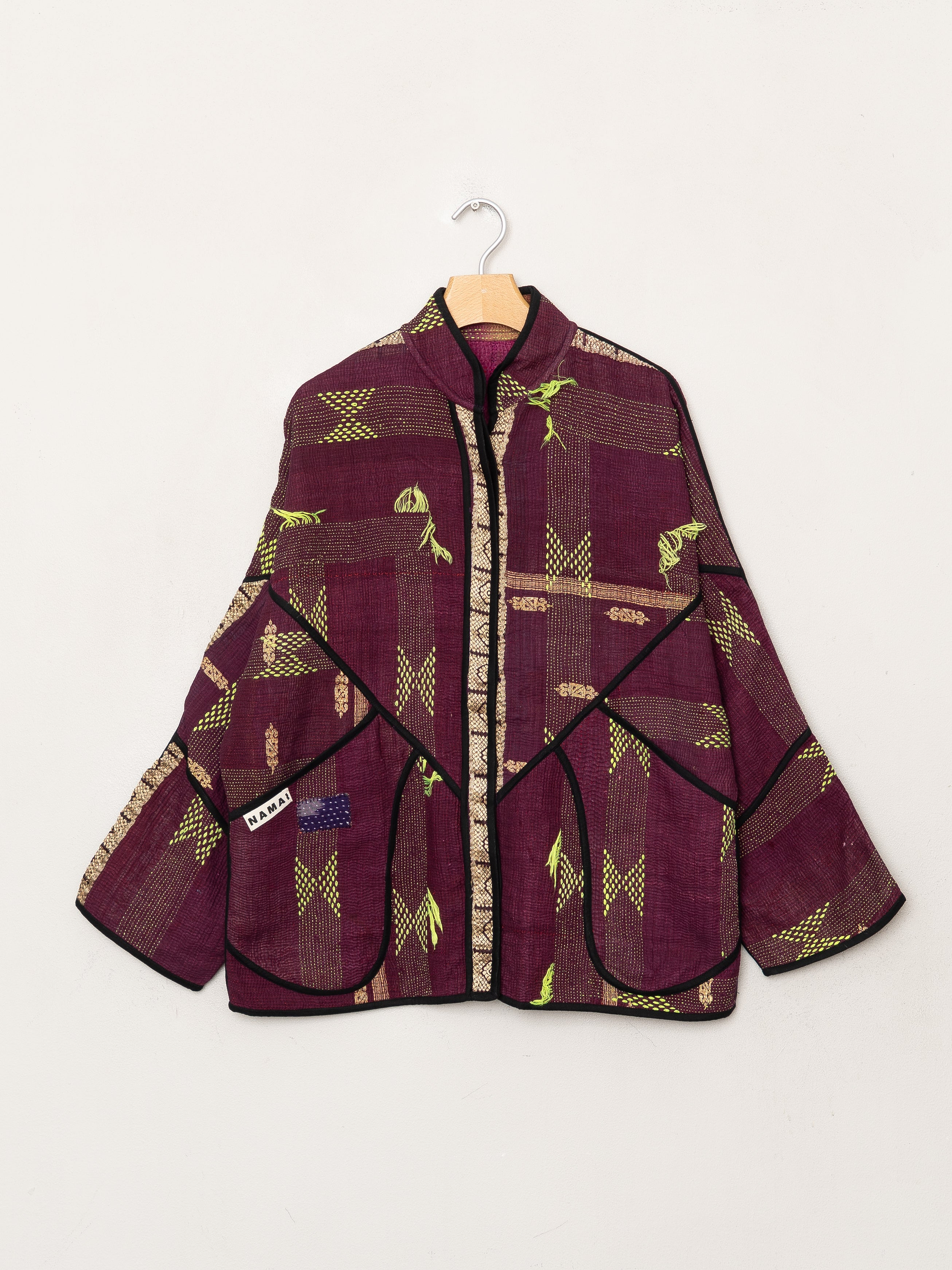 The Ladhiya Quilted Patchwork Kantha Jacket
