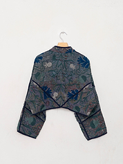 The Kaira Cropped Suzani Quilted Kantha Jacket