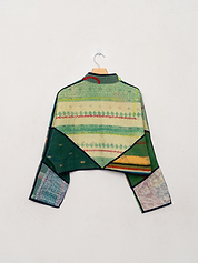 The Kaira Cropped Quilted Patchwork Kantha Jacket Wholesale