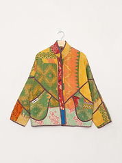 The Ladhiya Petite Quilted Patchwork Kantha Jacket