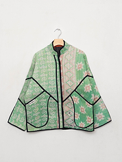 The Ladhiya Quilted Patchwork Kantha Jacket