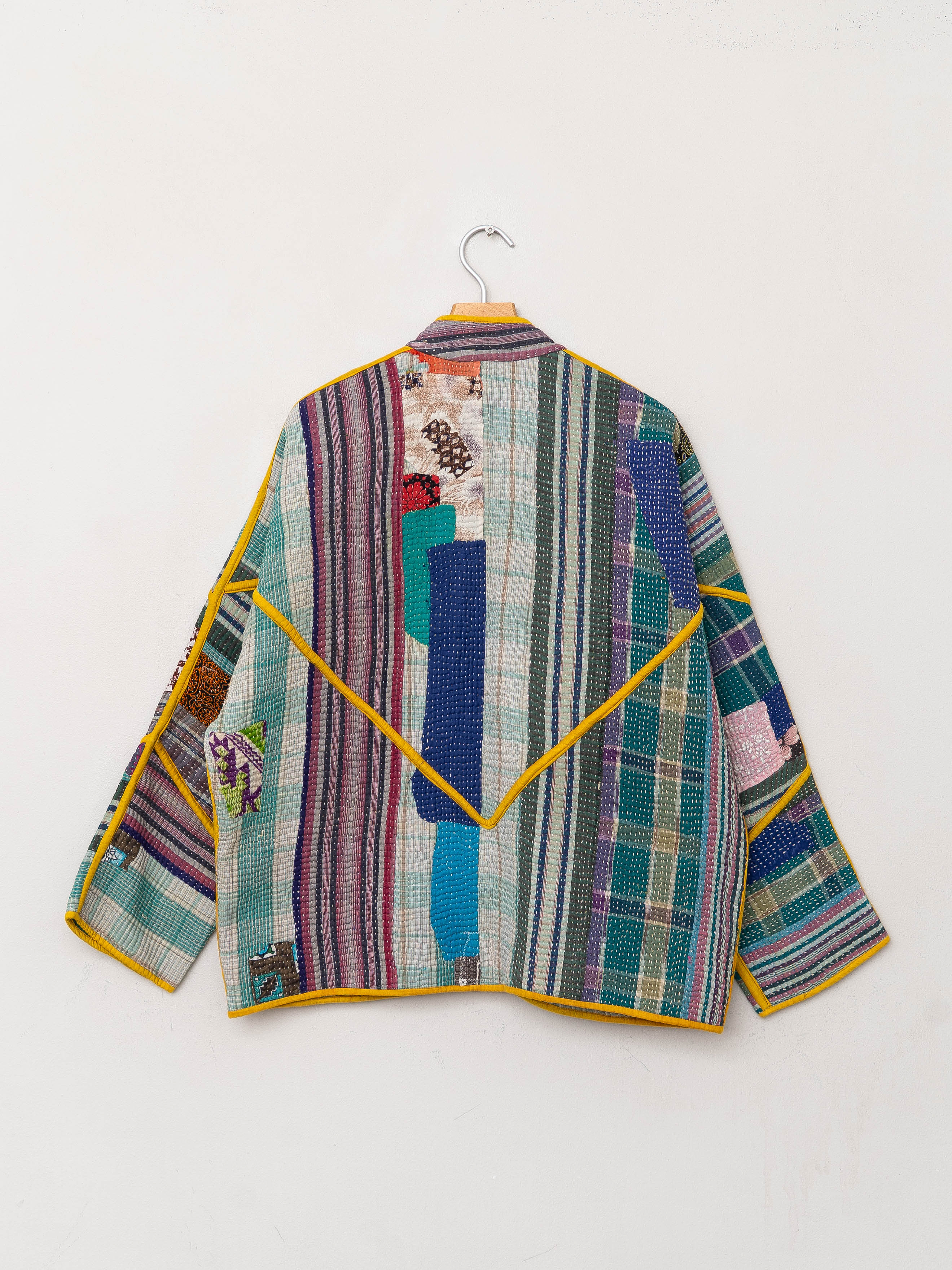 The Ladhiya Quilted Patchwork Kantha Jacket