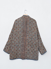 The Narmada Quilted Indigo Kantha Jacket
