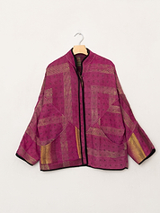The Ladhiya Quilted Patchwork Kantha Jacket