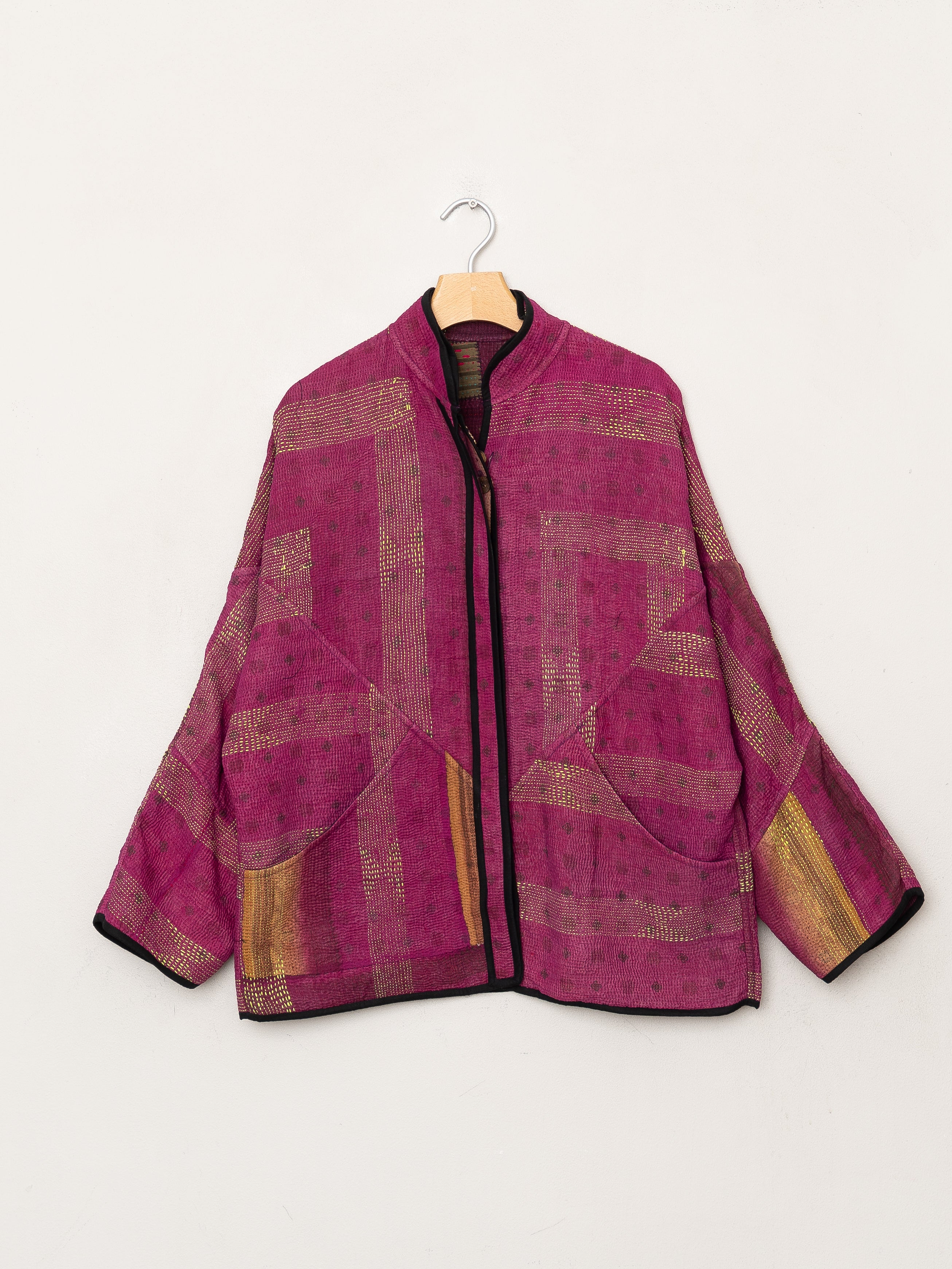 The Ladhiya Quilted Patchwork Kantha Jacket
