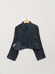The Kaira Cropped Suzani Quilted Kantha Jacket