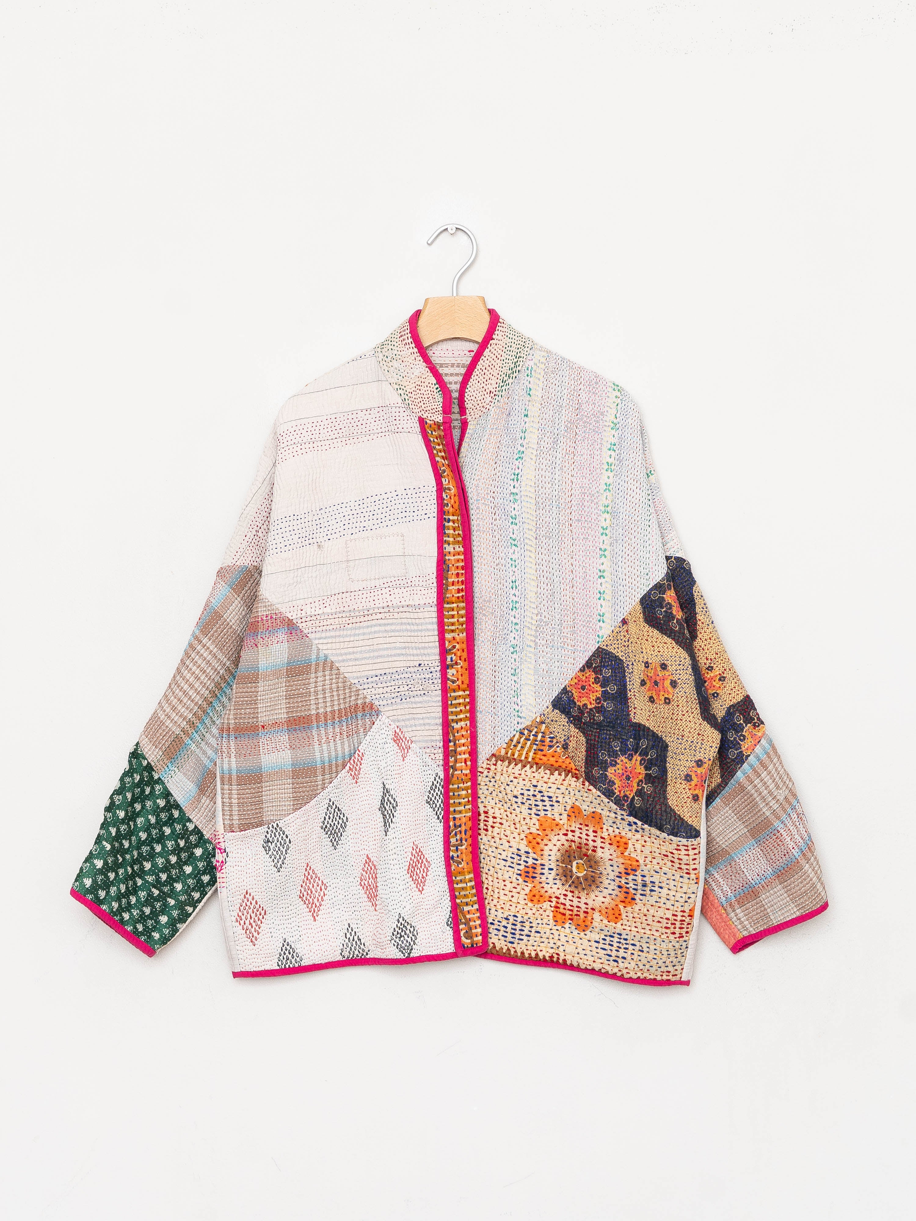 The Ladhiya Quilted Patchwork Kantha Jacket