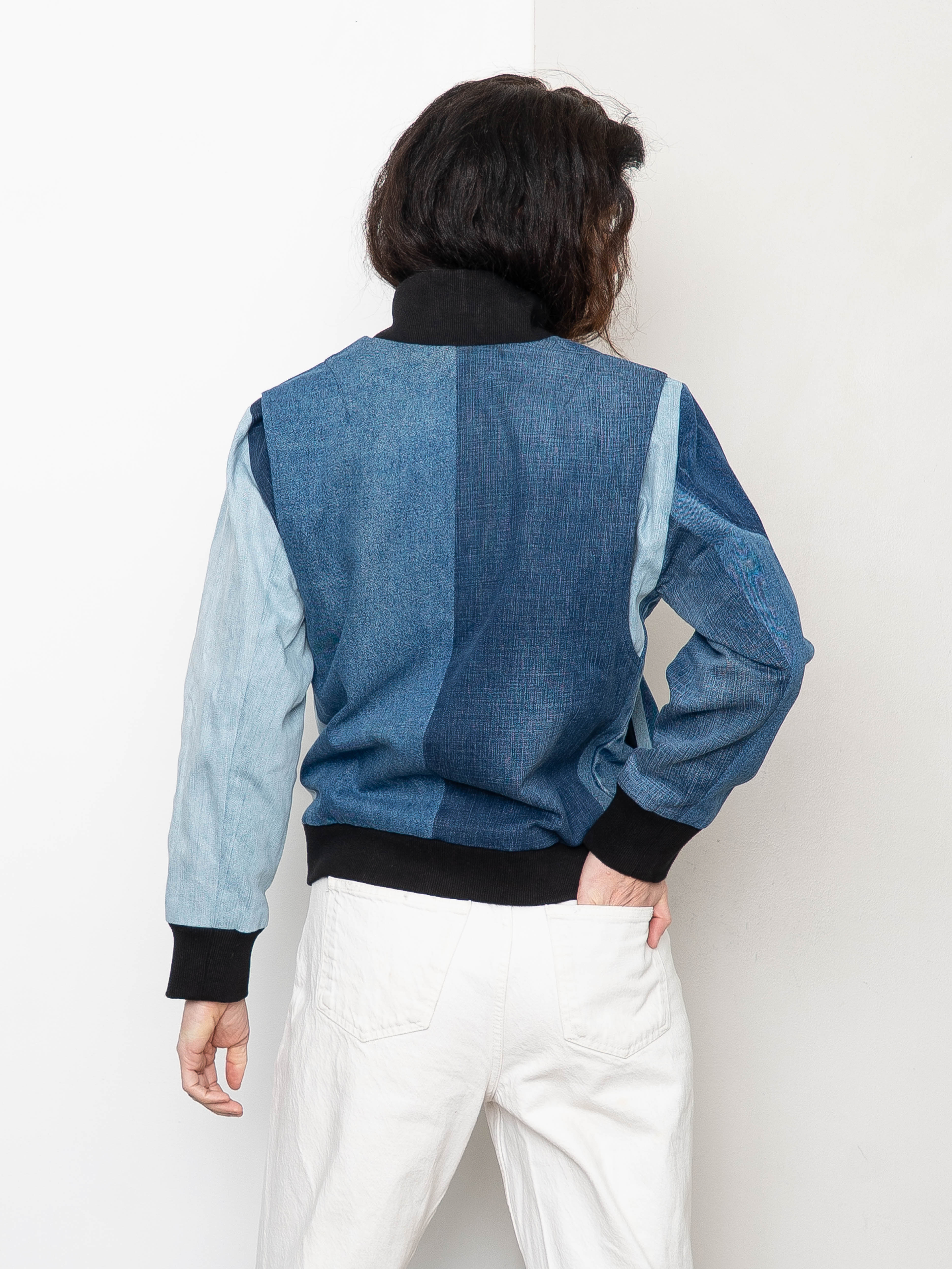 The Veda Denim Bomber Jacket - Small
