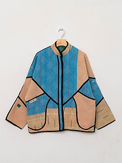 The Ladhiya Quilted Patchwork Kantha Jacket