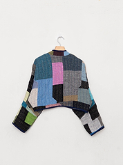 The Kaira Cropped Patchwork Ralli Quilt Jacket