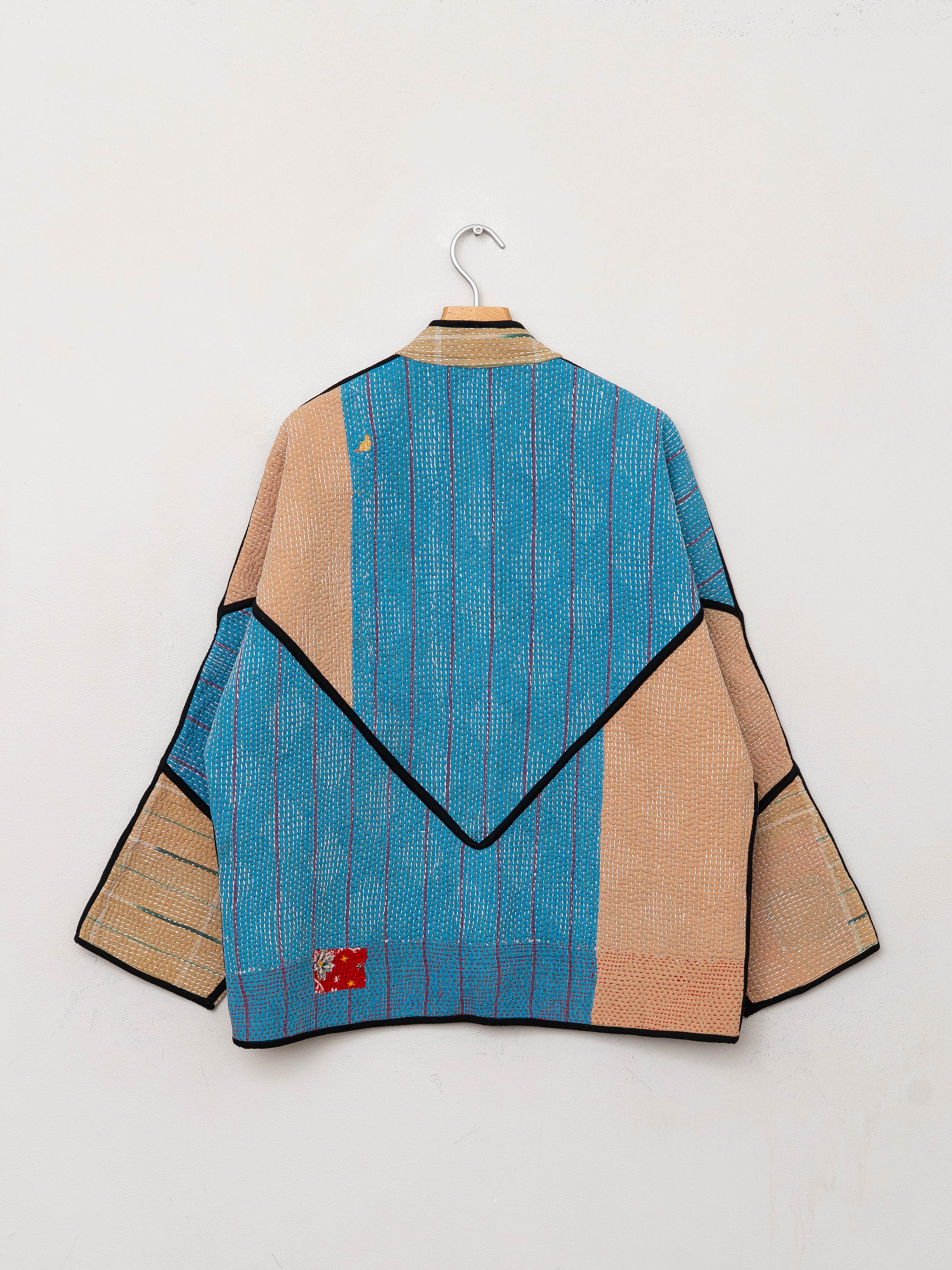 The Ladhiya Quilted Patchwork Kantha Jacket