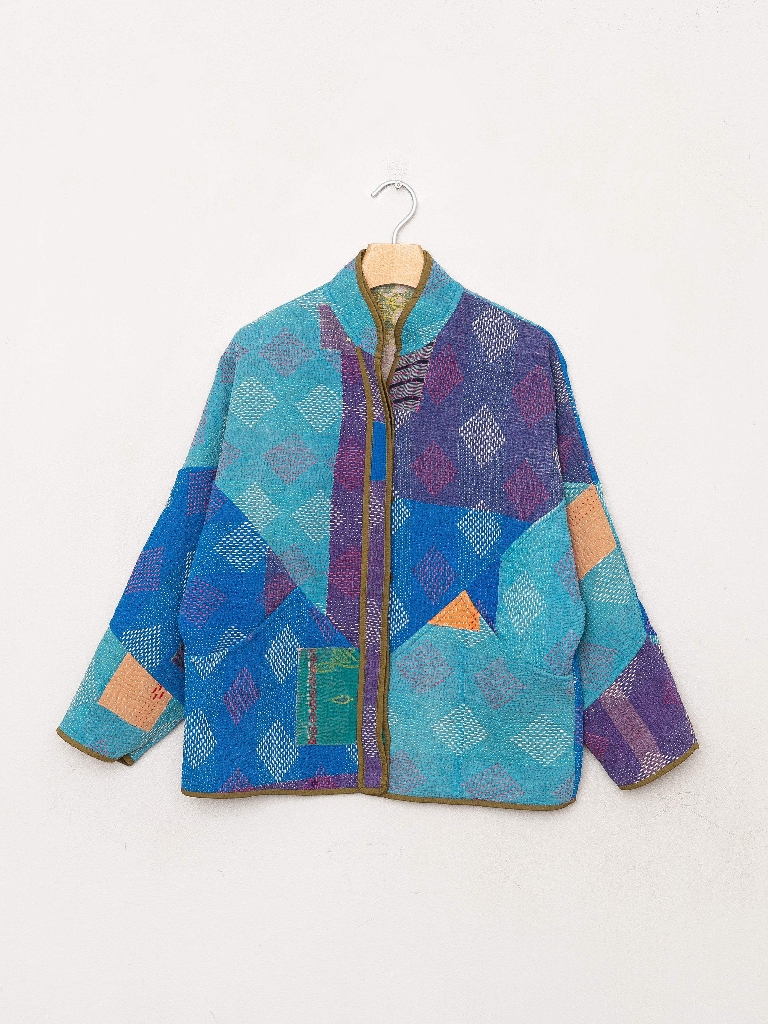 The Ladhiya Petite Quilted Patchwork Kantha Jacket