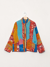 The Ladhiya Petite Quilted Patchwork Kantha Jacket