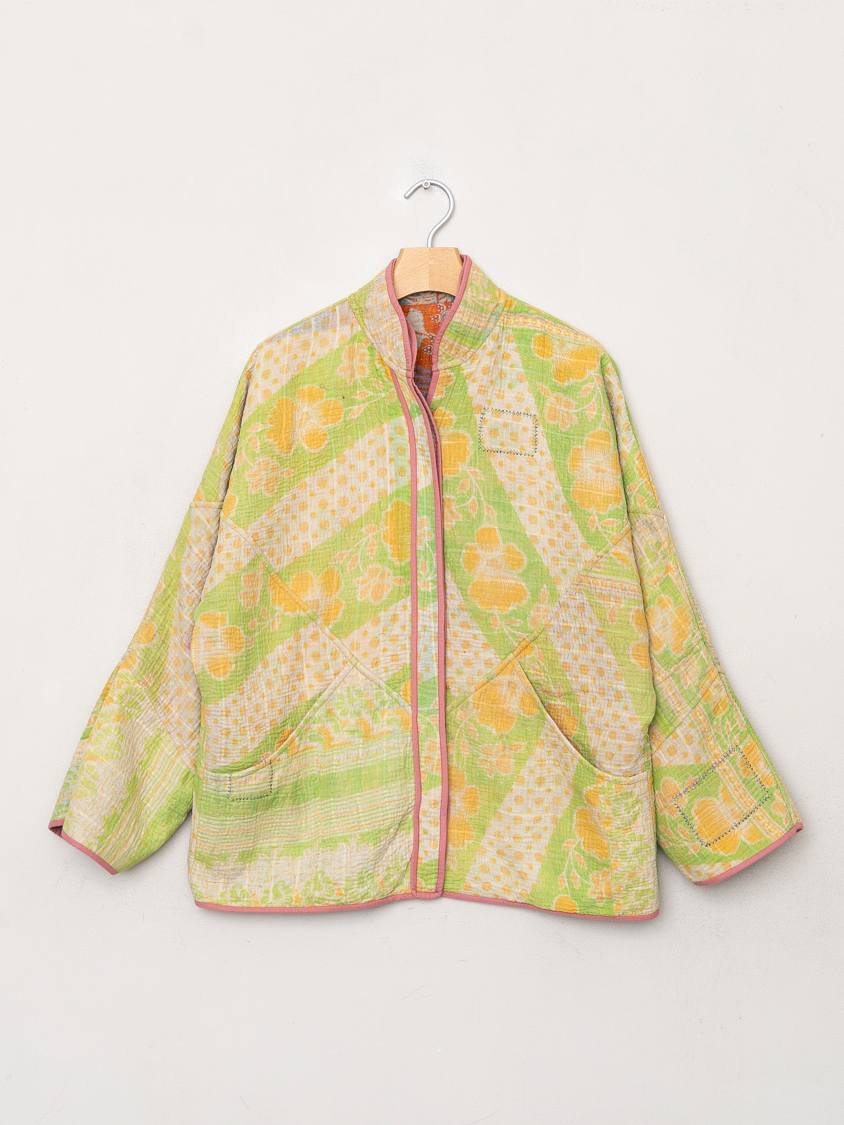 The Ladhiya Quilted Patchwork Kantha Jacket