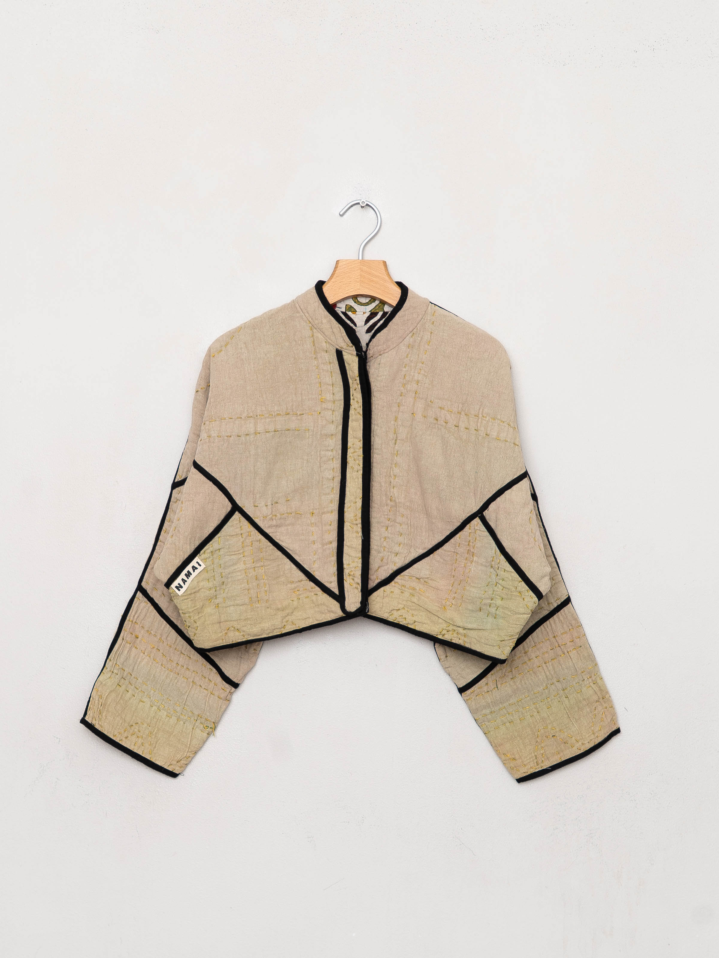 The Kaira Cropped Suzani Cut Out Kantha Jacket