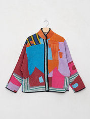 The Ladhiya Petite Quilted Patchwork Kantha Jacket