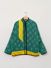 The Ladhiya Quilted Patchwork Kantha Jacket