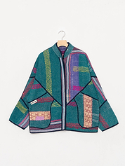 The Ladhiya Quilted Patchwork Kantha Jacket