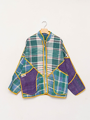 The Ladhiya Quilted Patchwork Kantha Jacket