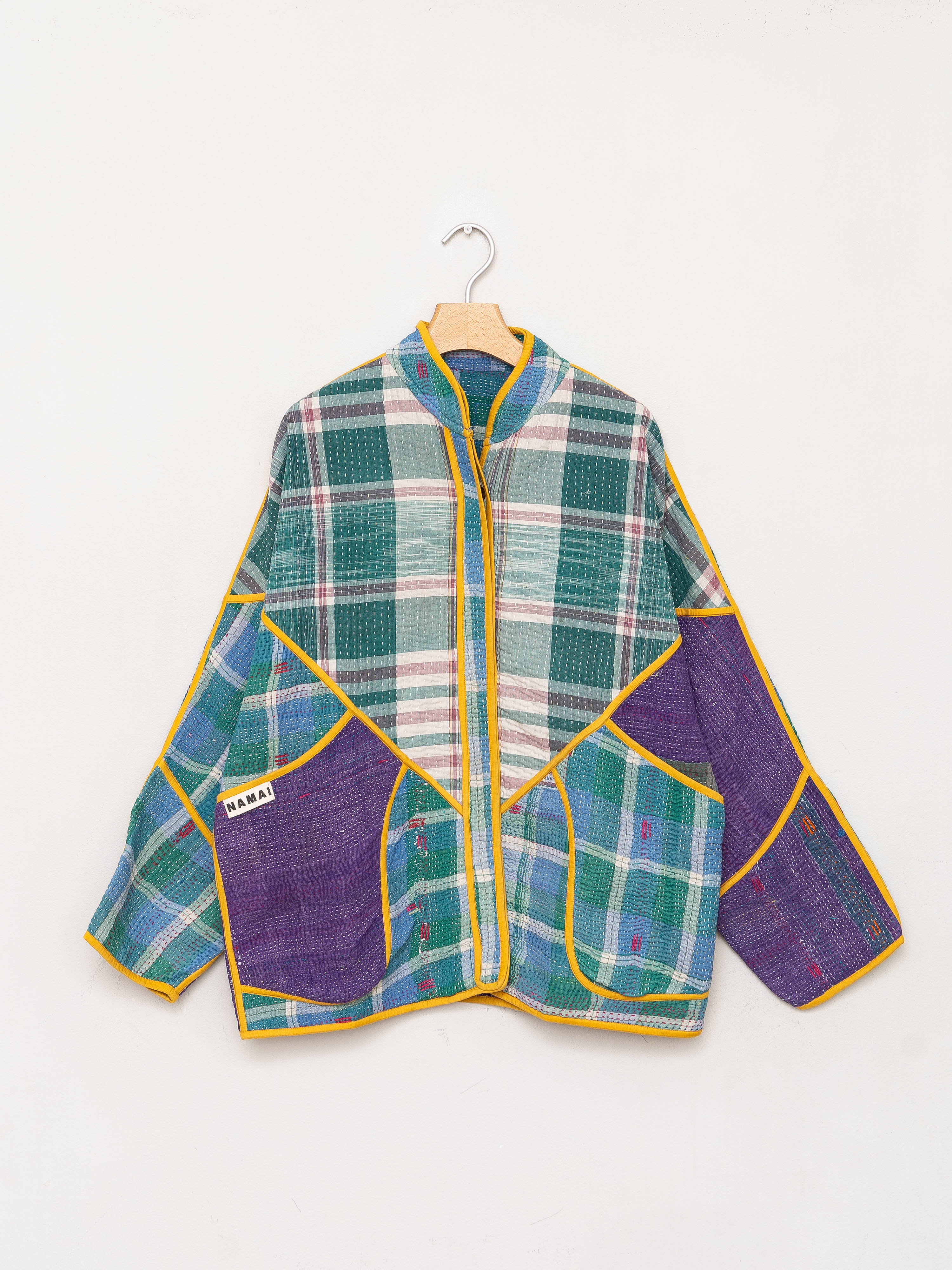 The Ladhiya Quilted Patchwork Kantha Jacket