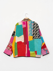 The Ladhiya Quilted Patchwork Kantha Jacket