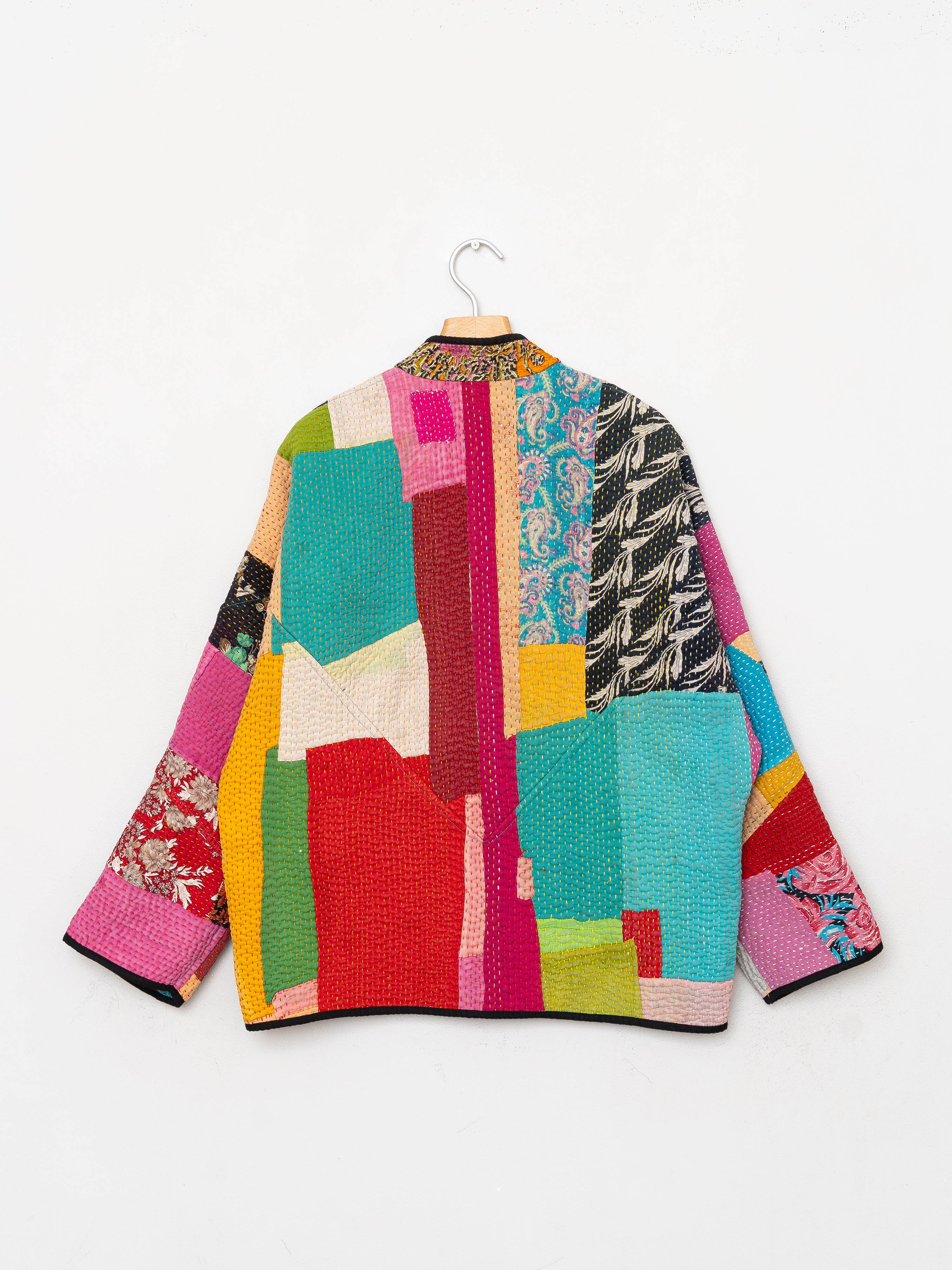 The Ladhiya Quilted Patchwork Kantha Jacket