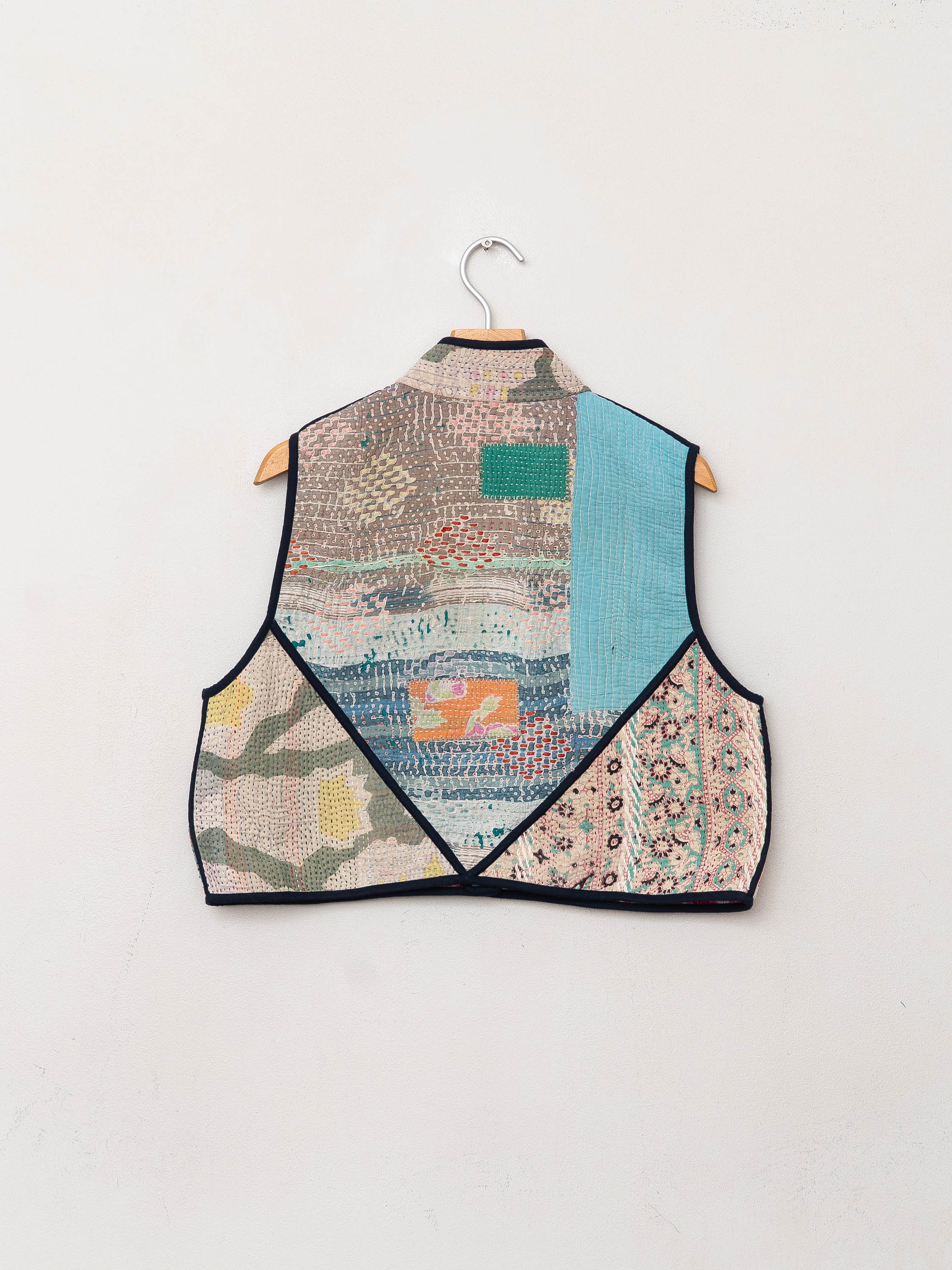 The Kaira Quilted Patchwork Kantha Vest
