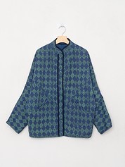 The Ishani Quilted Indigo Kantha Jacket