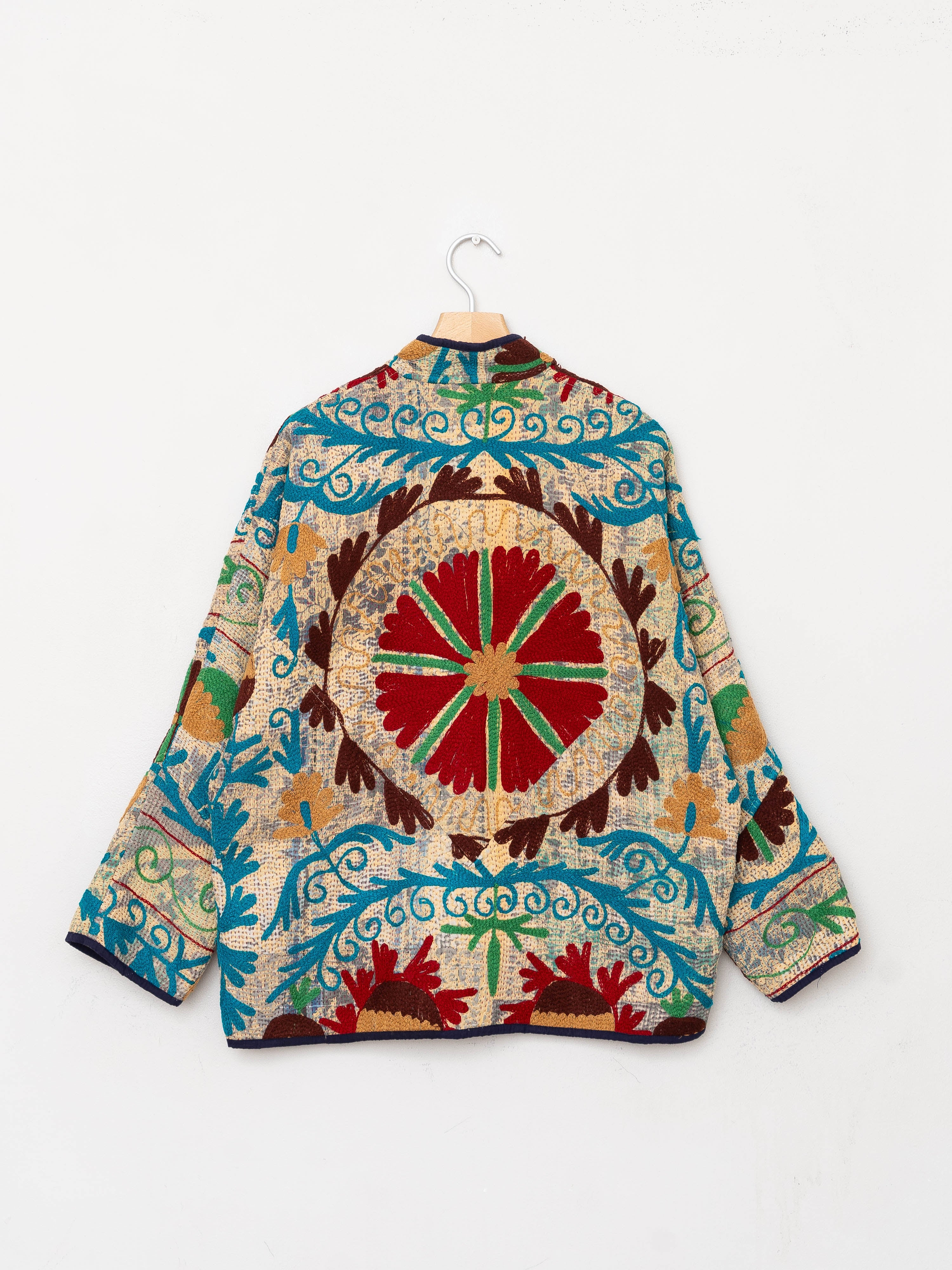 The Ladhiya Quilted Suzani Kantha Jacket