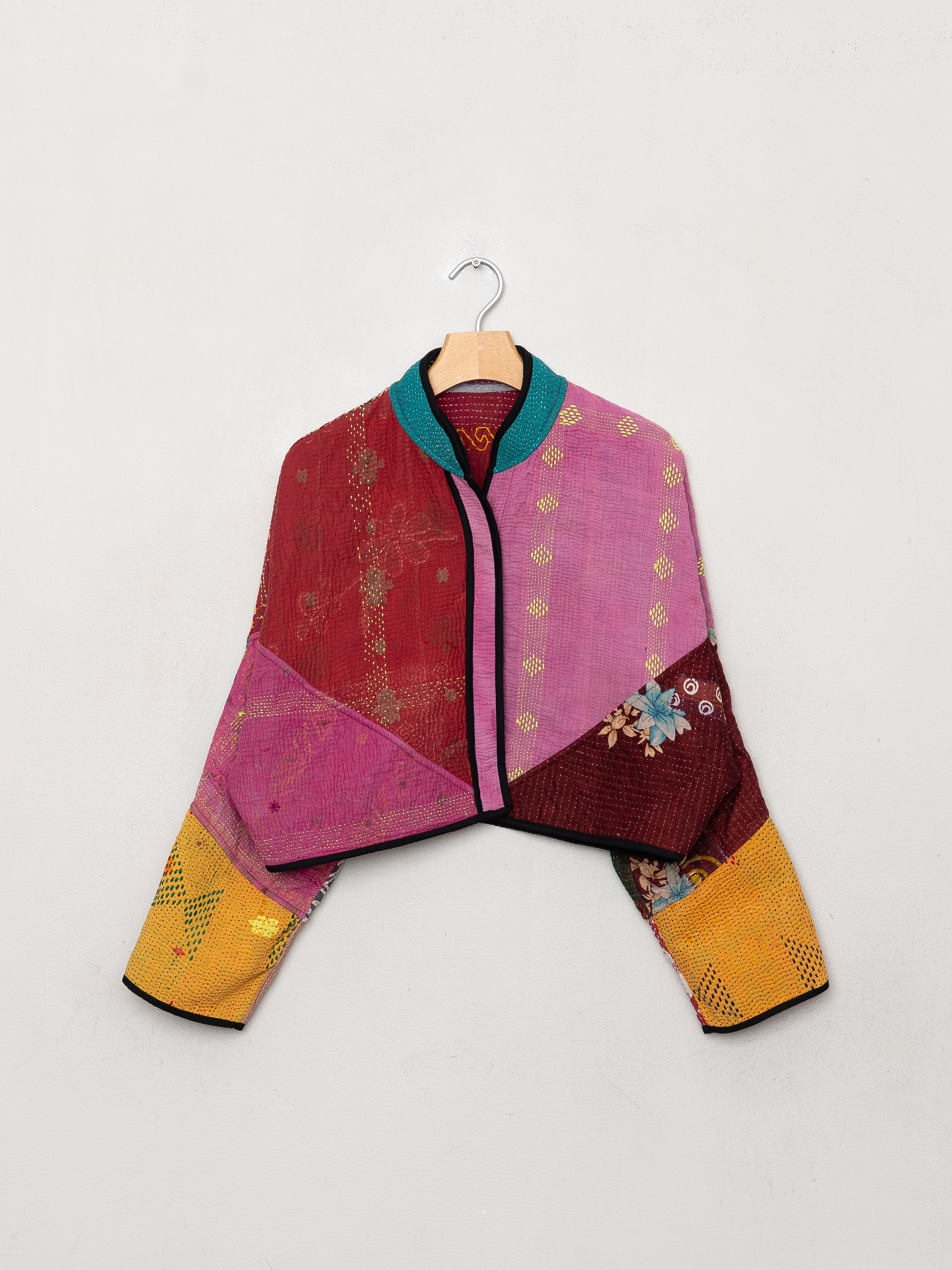 The Kaira Cropped Quilted Patchwork Kantha Jacket Wholesale