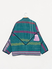 The Ladhiya Quilted Patchwork Kantha Jacket